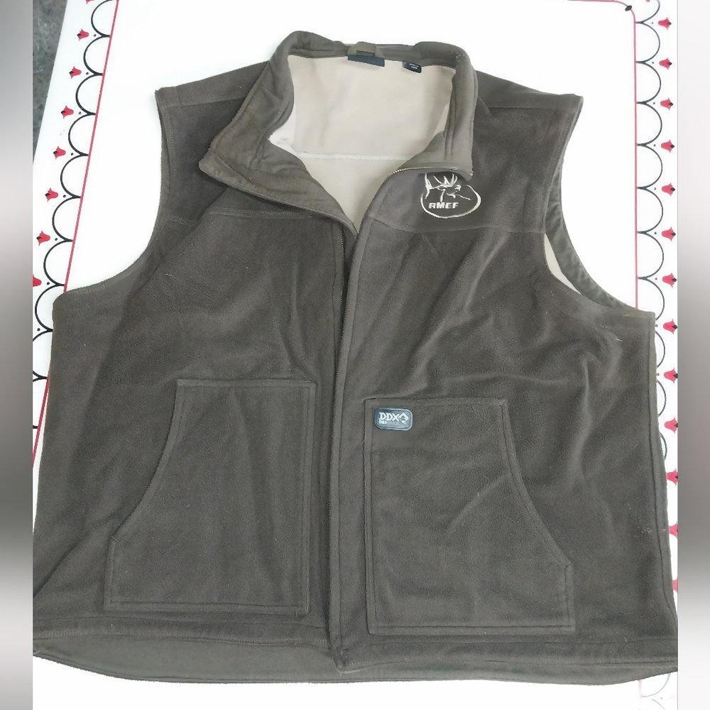 DDX Dri-Duck Brown Fleece Vest with Pockets